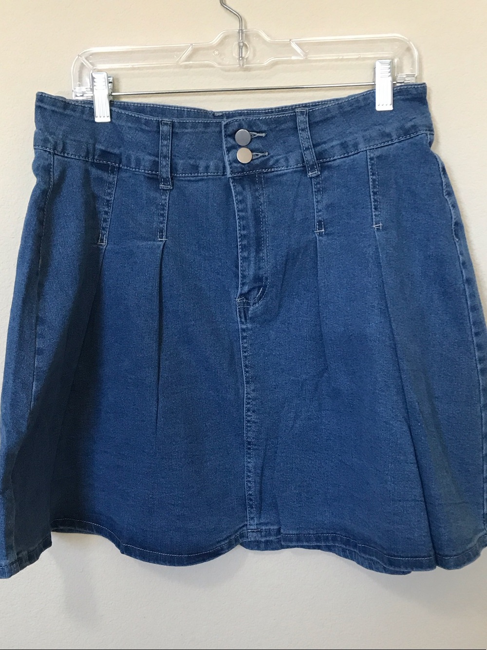 Women's Blue Denim A-Line Skirt